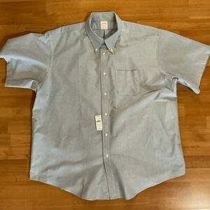 Brooks Brothers Men's Short-Sleeve Button-Down 100% Cotton XXL NWT MSRP $89.50
